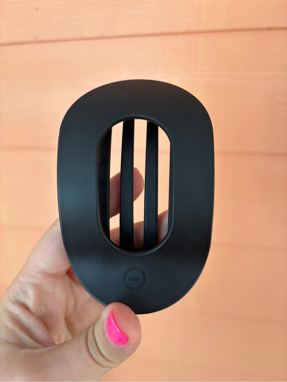 Teleties Matte Black Flat Hair Clip Large